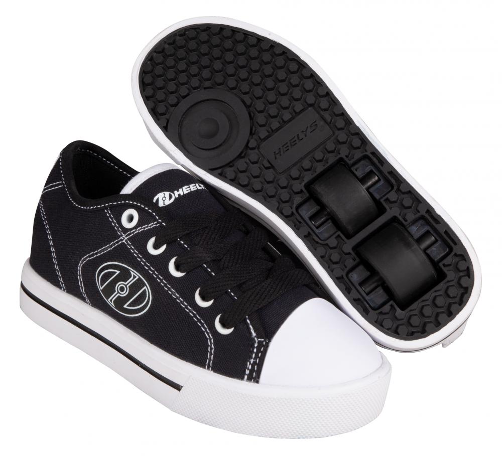 Heelys X2 Classic X2 - Black/White Kids Wheeled Shoe