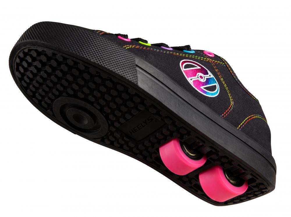 Heelys x2 Girls Classic Black Rainbow