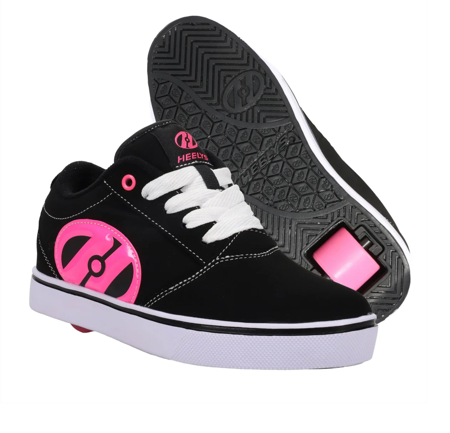 Heelys Pro 20 LG Nova - Black/Pink/White Girls Wheeled Shoe
